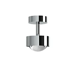 LED Deckenleuchte PUK MINI TURN, Ø 8cm, 8W 2700K, CRi 90, dreh- und schwenkbar, dimmbar, ohne Linse, chrom