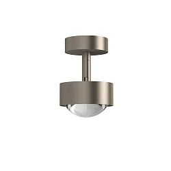 LED Deckenleuchte PUK MINI TURN, Ø 8cm, 8W 2700K, CRi 90, dreh- und schwenkbar, dimmbar, ohne Linse, nickel matt