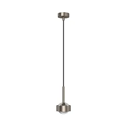 pendant luminaire PUK MINI DROP SOLO (COB LED) up / down, rigid, without lens IP20, nickel matt dimmable