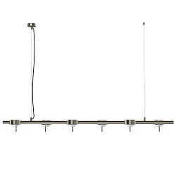 pendant luminaire PUK MINI SIXTETT (COB LED) up / down, rotatable, 6-fold, without lens IP20, nickel matt dimmable