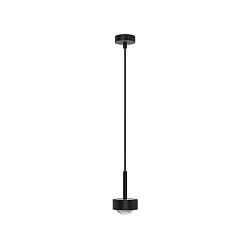 LED Pendelleuchte PUK MINI LONG ONE, Kopf Ø 8cm, Down, 8W 2700K, CRi 90, ohne Linse, schwarz matt