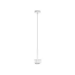 LED Pendelleuchte PUK MINI LONG ONE, Kopf Ø 8cm, Down, 8W 2700K, CRi 90, ohne Linse, weiß matt