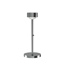 LED Tischleuchte PUK MINI EYE TABLE, Ø 8cm/H 37cm, 20W 2700K, CRi 95, starr, ohne Linse, schwarz matt/chrom