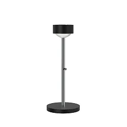 LED Tischleuchte PUK MINI EYE TABLE, Ø 8cm/H 37cm, 20W 2700K, CRi 95, starr, ohne Linse, schwarz matt/chrom