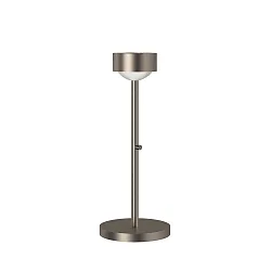 LED Tischleuchte PUK MINI EYE TABLE, Ø 8cm/H 37cm, 20W 2700K, CRi 95, starr, ohne Linse, nickel matt