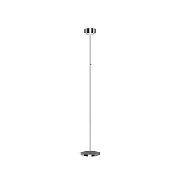 LED Stehleuchte PUK MAXX EYE FLOOR, Ø 12cm, Up/Down, 20W 2700K, CRi 95, starr, ohne Linse, schwarz matt/chrom