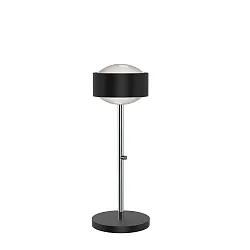 LED Tischleuchte PUK MAXX EYE TABLE, Ø 12cm, Up/Down, 20W 2700K, CRi 95, starr, ohne Linse, schwarz matt/chrom