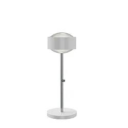 LED Tischleuchte PUK MAXX EYE TABLE, Ø 12cm, Up/Down, 20W 2700K, CRi 95, starr, ohne Linse, weiß matt/chrom