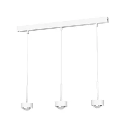 pendant luminaire PUK MINI CHOICE LONG ONE (COB LED) down, 3-fold, rigid, without lens IP20, white matt dimmable