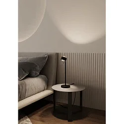 LED Tischleuchte PUK! PRO 80 SIDE TABLE/BE, IP20, Up/Down, 20W 2700K 2000lm, CRi>95, 360° drehbar, Touch-Dimmer, schwarz matt