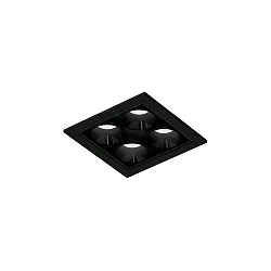 LED Deckeneinbauleuchte LINOO 4.1, quadratisch, 4-flammig, 8W, 2700/3000K, 400lm, IP20, schwarz