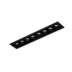 LED Deckeneinbauleuchte LINOO 8.0, rechteckig, 8-flammig, 16W, 2700/3000K, 800lm, IP20, schwarz