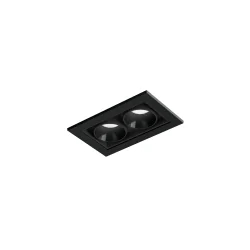 LED Einbau-Downlight LINOO 2.0, IP20, 2-flammig, 350mA (exkl. BG), 5W 2700K/ 3000K 235lm 35°, CRi>90, UGR<16, dimmbar, schwarz
