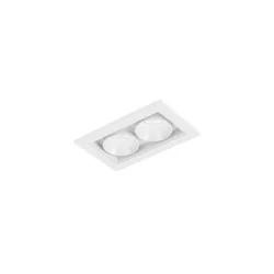 LED Einbau-Downlight LINOO 2.0, IP20, 2-flammig, 350mA (exkl. BG), 5W 2700K/ 3000K 235lm 35°, CRi>90, UGR<16, dimmbar, weiß