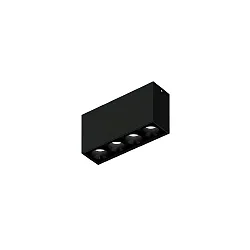 LED Deckenaufbauleuchte LINOO SURFACE 4.0, rechteckig, 4-flammig, 10W, 2700/3000K, 400lm, IP20, schwarz