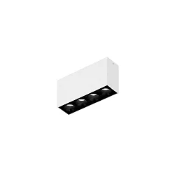 LED Deckenaufbauleuchte LINOO SURFACE 4.0, rechteckig, 4-flammig, 10W, 2700/3000K, 400lm, IP20, weiß/schwarz