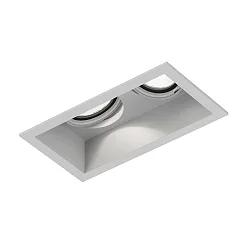 LED Deckeneinbau-Strahler PLANO 2.0, IP20, 2-flammig, 17V, 12/18W, CRi >90, kardanisch, 2700K 15°, aluminium