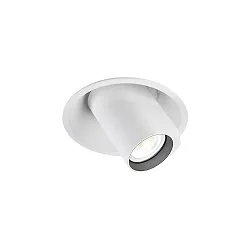 Einbaustrahler BLIEK ROUND CEILING REC 1.0 PAR16 W max. 12W GU10 100-240VAC | BLADE SPRINGS, dreh-/schwenkbar, weiß matt