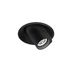 LED Recessed spot BLIEK ROUND 1.0, 350/500mA, 7/10W, 1800-2850K, CRi >95, rotatable, swivelling, black