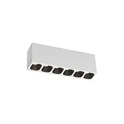 LED Deckenstrahler PIRRO PETIT CEILING SURF 6.0 LED, 6-flammig, 3000K E 14W 220-240VAC DIM CRI90, weiß matt, schwarz matt