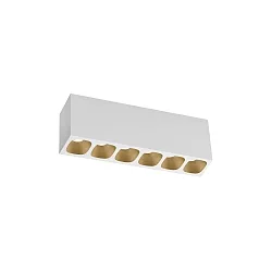 LED Deckenstrahler PIRRO PETIT CEILING SURF 6.0 LED, 6-flammig, 3000K WM 14W 220-240VAC DIM CRI90, weiß matt, champagner