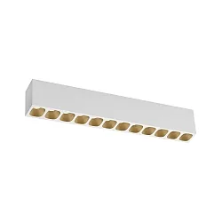 LED Deckenstrahler PIRRO PETIT CEILING SURF 12.0 LED, 12-flammig, 3000K WM 28W 220-240VAC DIM CRI90, weiß matt, champagner
