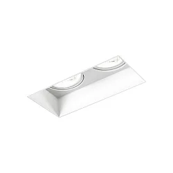 Einbaustrahler STRANGE TRIMLESS 2.0 - PAR16, IP20, eckig, 2x GU10 max. 12W, rückversetzt, kardanisch, mattweiß