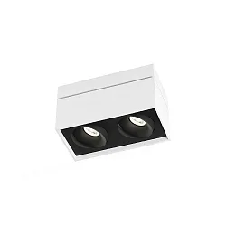 Deckenleuchte SIRR0 2.0 PAR16, 2x GU10 max. 12W, dreh- und schwenkbar, Weiß-Schwarz