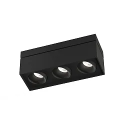 Deckenleuchte SIRR0 3.0 PAR16, 3x GU10 max. 12W, dreh- und schwenkbar, Schwarz