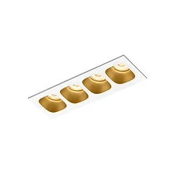 LED Recessed spot PIRRO 4.0, 4 spots, 4x 4.5W 2700K, CRi >90, dimmable, white gold
