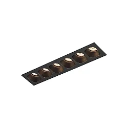 LED Einbaustrahler PIRRO 6.0, 6-flammig, 4.5W, 2700K, CRi >90, dimmbar, schwarz