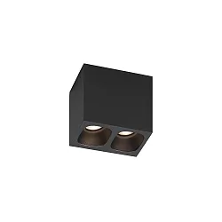 LED Deckenleuchte PIRRO 2.0, 2 Spots, 2x 4.5W 2700K, CRi >90, dimmbar, schwarz