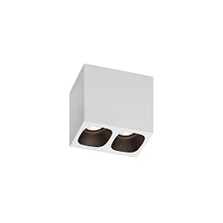 LED Deckenleuchte PIRRO 2.0, 2 Spots, 2x 4.5W 2700K, CRi >90, dimmbar, weiß-schwarz