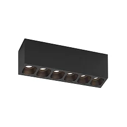 LED Deckenleuchte PIRRO 6.0, 6 Spots, 6x 4.5W 3000K, CRi >90, dimmbar, schwarz