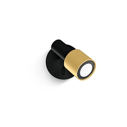 Wall spot SARA SNOOZE 1.0 PAR16, GU10 max. 12W, rotatable/swivelling, black gold