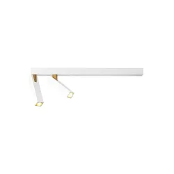 LED Ceiling luminaire MICK 2.0, 2 flames, 45cm, 2x7W 3000K, CRi >90, dimmable, white gold