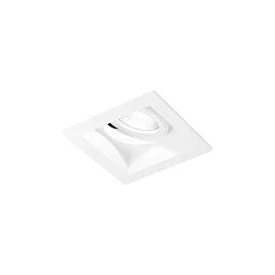 LED Deckeneinbauleuchte PLANO PETIT 1.0, IP20, 1-flammig, 350mA, CRi >90, kardanisch, Clipfedern, 3000K 15°, mattweiß