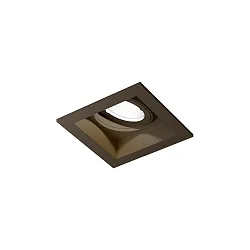 ceiling recessed luminaire PLANO PETIT 1.0 - LED 1 flame, cardanic swivelling, with wire springs IP20, bronze dimmable