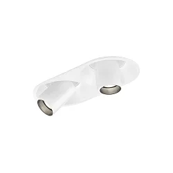 LED Halb-Einbaustrahler BLIEK ROUND PETIT 2.0, 2-flammig, 700mA, CRi >90, kardanisch, Clipfedern, 12.3W 2700K 31°, mattweiß
