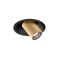 LED Einbaustrahler BLIEK PETIT CEILING REC 1.0 LED, 1-flammig, 2000-3000K 6W 16V, dreh-/schwenkbar, schwarz matt, champagner