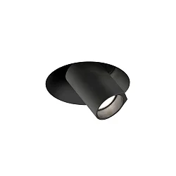 LED Einbaustrahler BLIEK PETIT TRIMLESS CEILING REC 1.0 LED, 1-flammig, 2700K 6W 350mA 17V, dreh-/schwenkbar, schwarz matt
