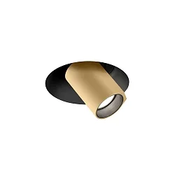 LED Einbaustrahler BLIEK PETIT TRIMLESS CEILING REC 1.0 LED, 1-flammig, 3000K 6W 17V, dreh-/schwenkbar, schwarz matt, champagner