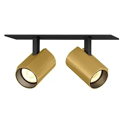 LED Recessed spot CENO 2.0, 2 flames, 3000K, CRi >90, rotatable/swivelling, dimmable, black gold