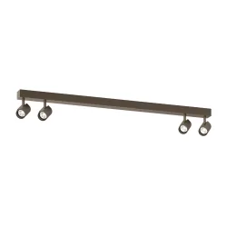 LED Aufbaustrahler CENO 4.0, IP20, 4-flammig, lange Basis, 30W 2700K 2040lm 31°, CRi >90, kardanisch, dimmbar, Bronze