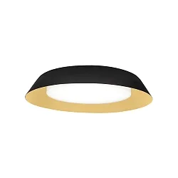 LED Wand-/Deckenleuchte TOWNA 2.0, IP44, Ø 37.1cm, 3000K, dimmbar, schwarz-gold