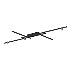 ceiling luminaire TRACE GRID 2.0 up / down, direct / indirect IP20, champagner, mat, deep black dimmable