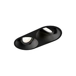 LED Recessed spot DEEP 2.0, IP20, 2 flames, 350/500mA, 2x 7/10W  2700K, CRi >90, black