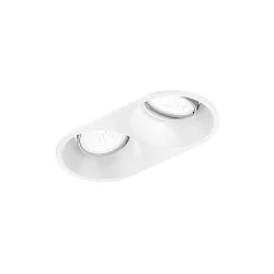 LED Einbaustrahler DEEP ADJUST 2.0, IP20, 2-flammig, 17V, 12/18W, CRi >90, kardanisch, Clipfedern, 2700K 56°, mattweiß