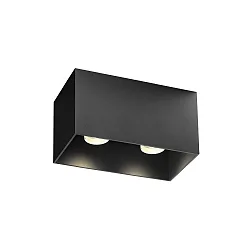 LED Deckenleuchte BOX CEILING SURFACE 2.0, IP20, 2-flammig, 16W 3000K, CRi >90, dim2warm, schwarz matt