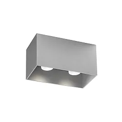 LED Deckenleuchte BOX CEILING SURFACE 2.0, IP20, 2-flammig, 16W 2700K, CRi >90, dim2warm, alu gebürstet